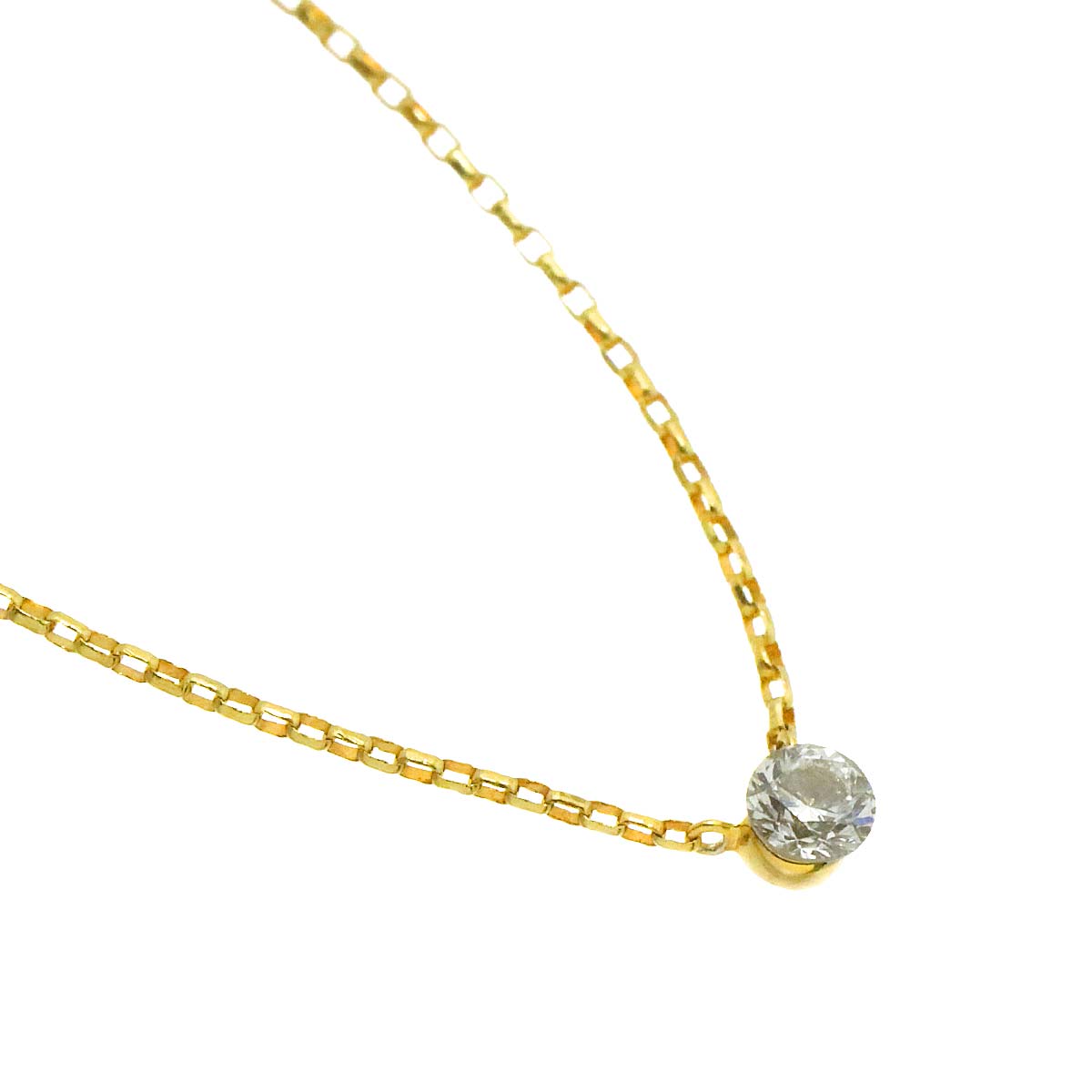 Diamond Necklace 18K Yellow Gold 750