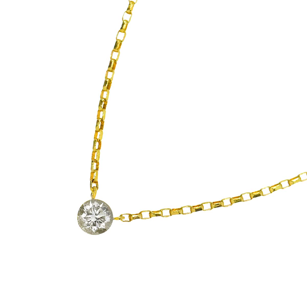 Diamond Necklace 18K Yellow Gold 750
