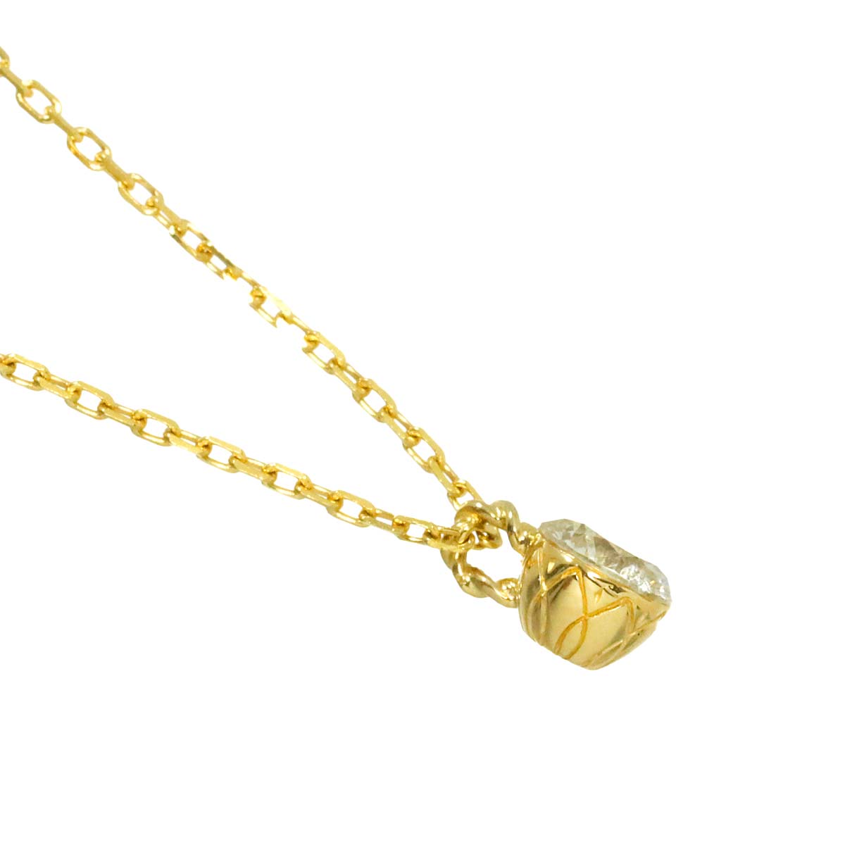 Diamond 0.20ct Necklace 18K YG Yellow Gold 750