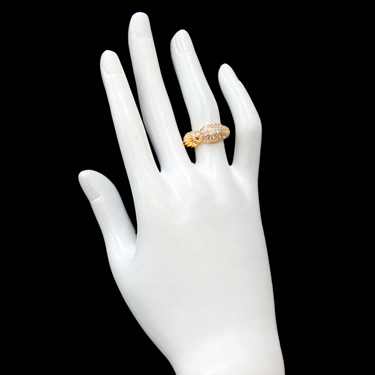 Diamond 1.56ct Ring 18K YG Yellow Gold 750 5.75-6(US)