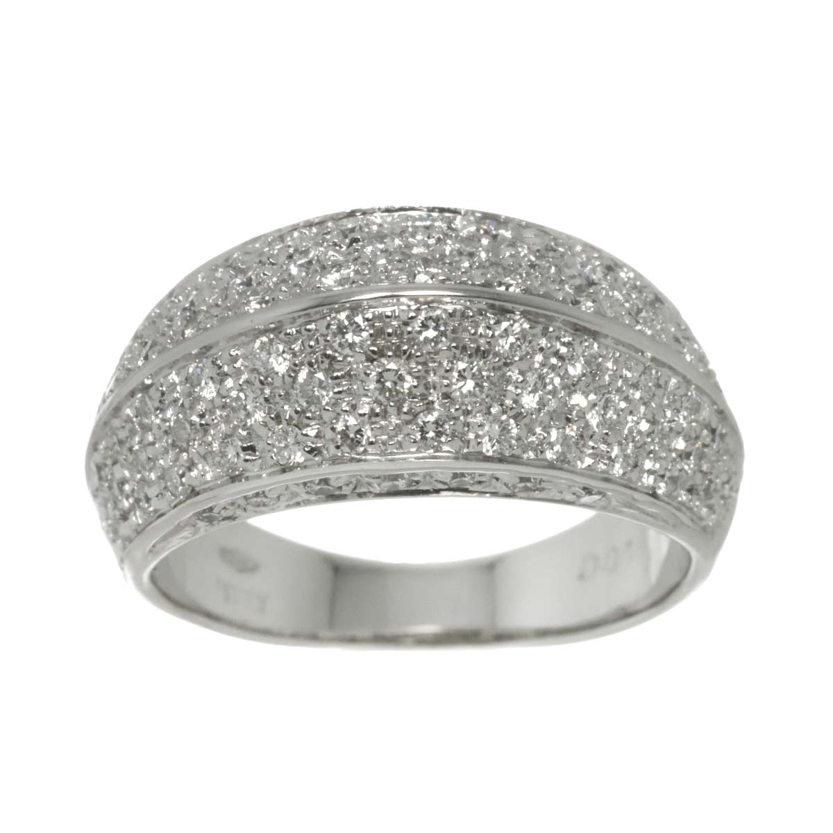 Diamond 0.86ct Ring 18K K18 WG White Gold size5.75-6(US)