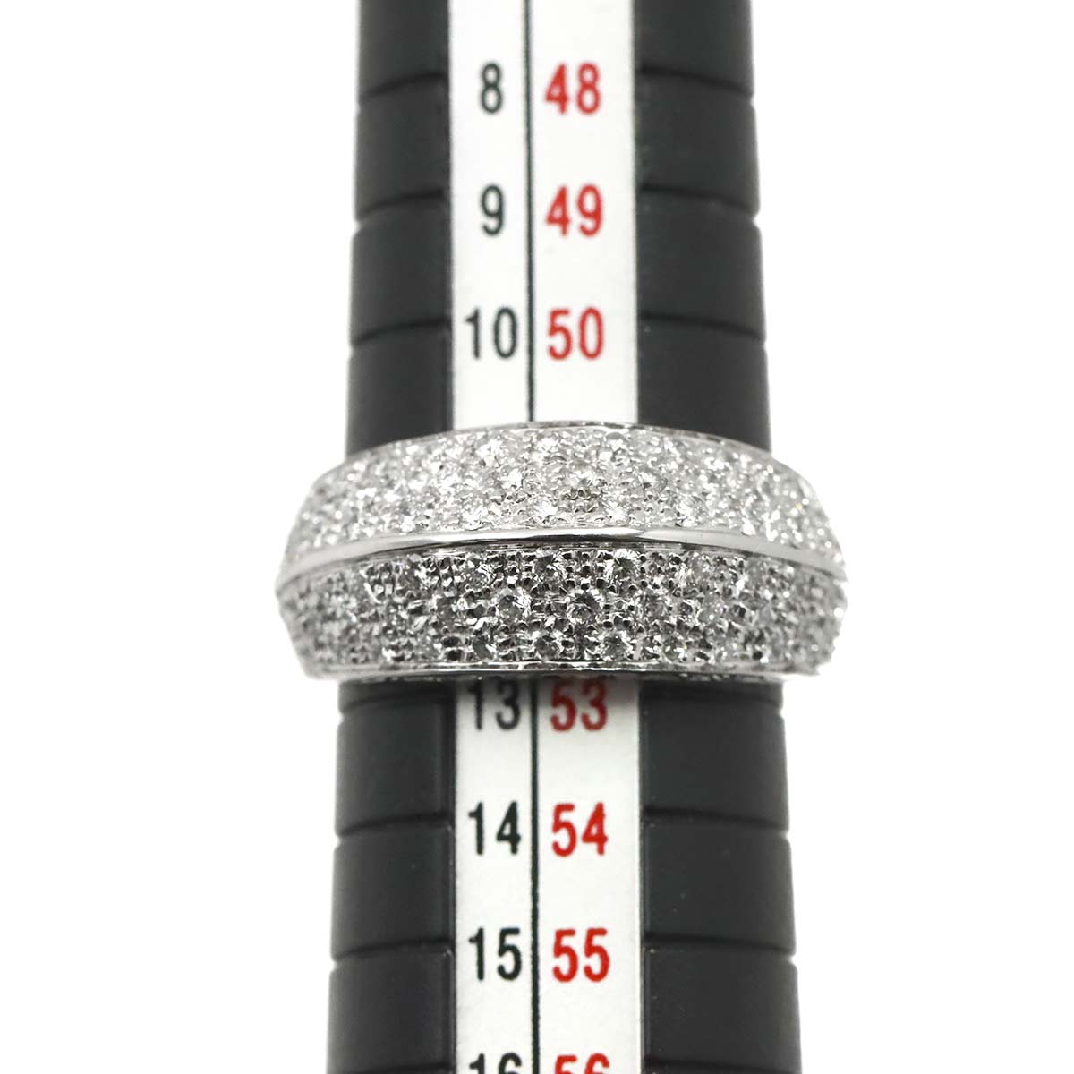 Diamond 0.86ct Ring 18K K18 WG White Gold size5.75-6(US)