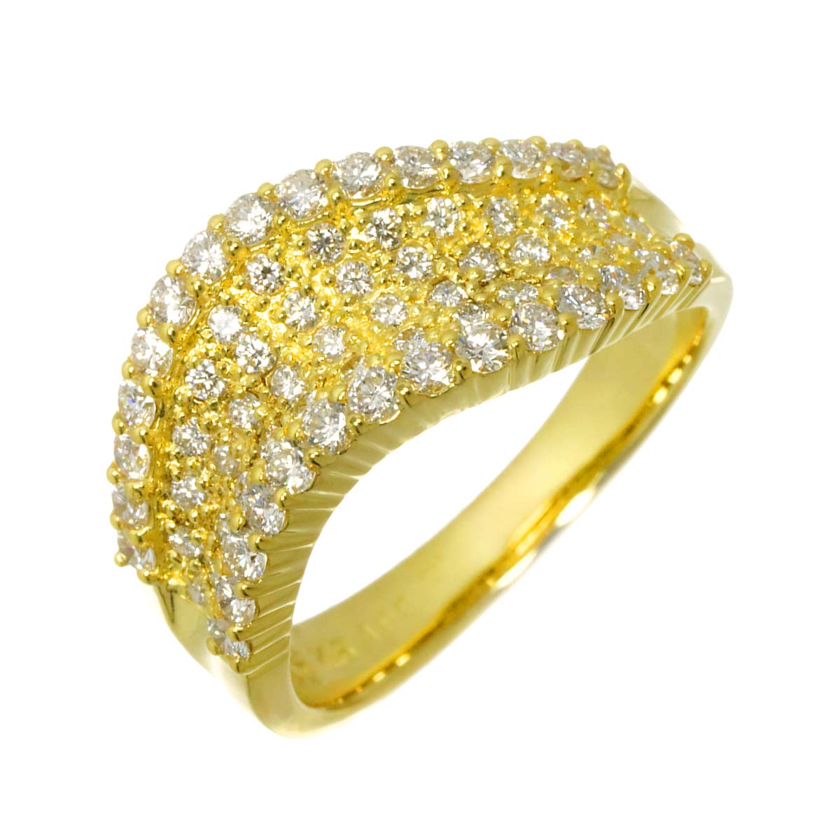 Diamond 1.00ct Ring 18K YG 750 size7.25(US)
