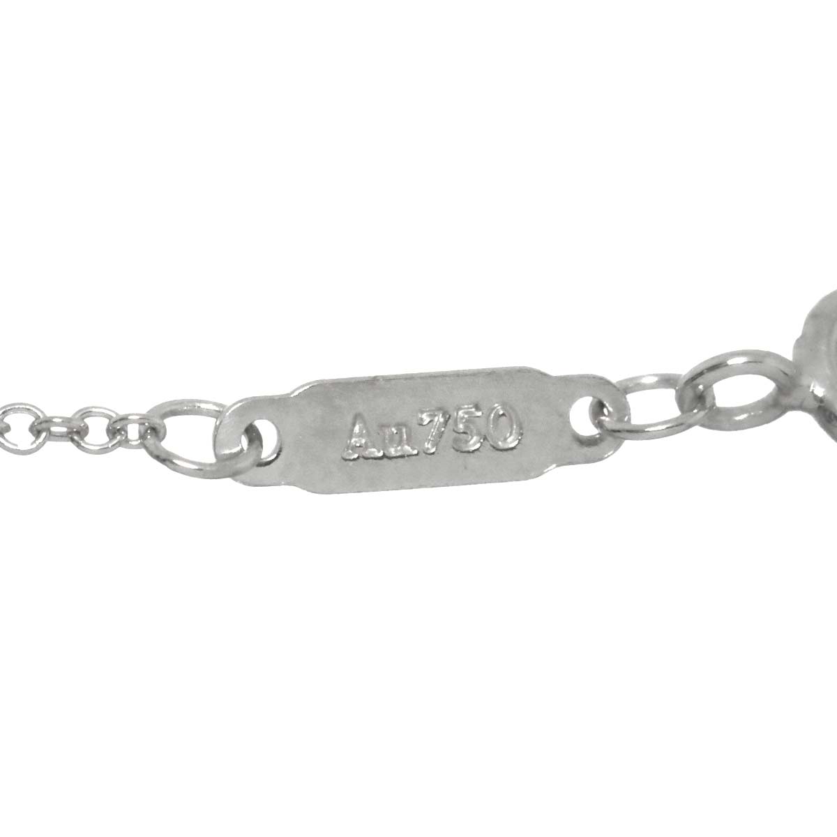 T Smile Diamond Necklace SM 18K White Gold 750