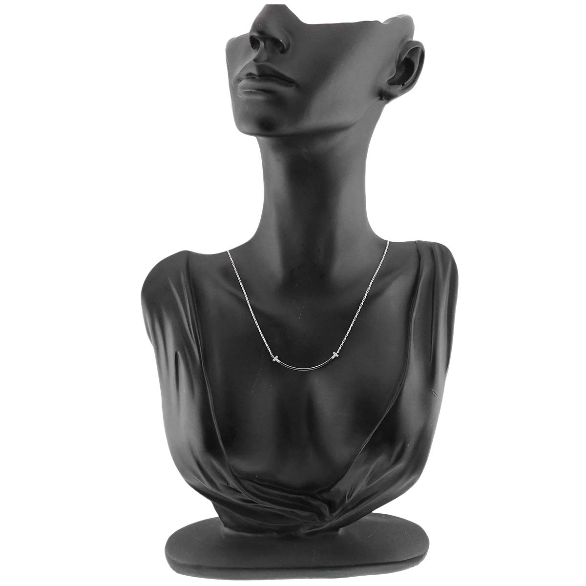 T Smile Diamond Necklace SM 18K White Gold 750