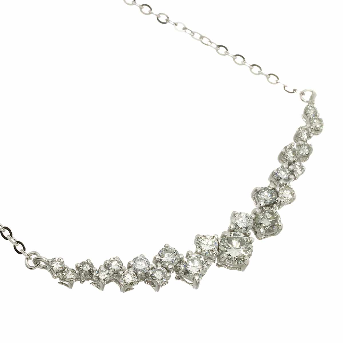 Diamond 0.61ct Necklace 18K WG White Gold 750