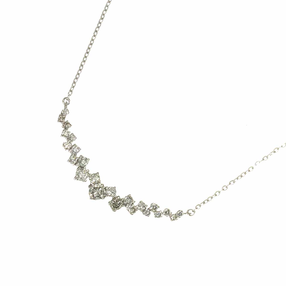 Diamond 0.61ct Necklace 18K WG White Gold 750