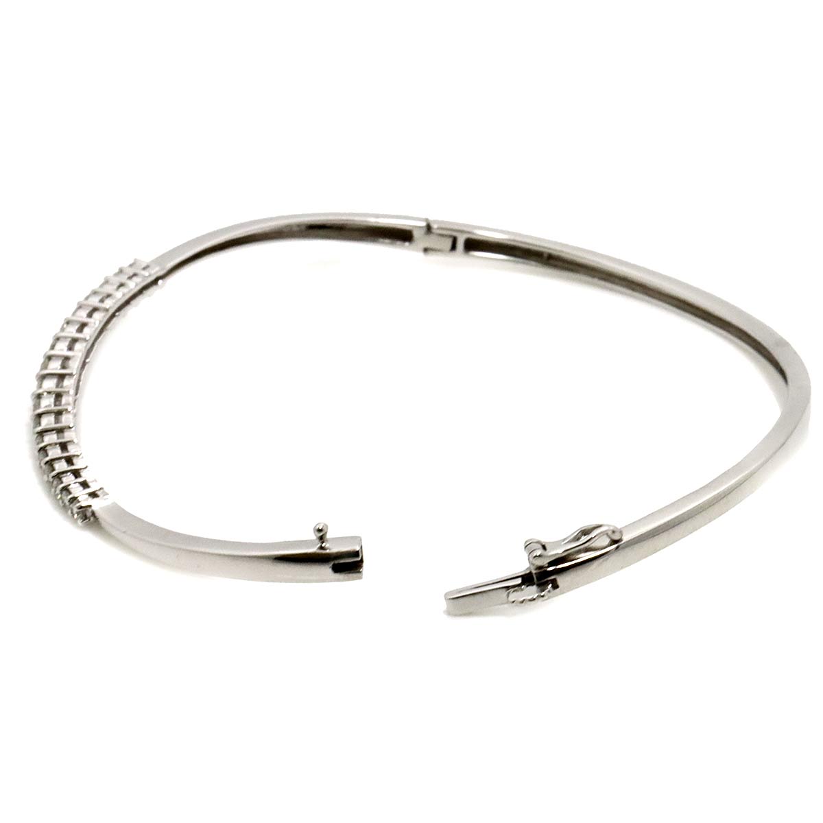 Diamond 0.74ct Bracelet 18K K18 WG White Gold 750