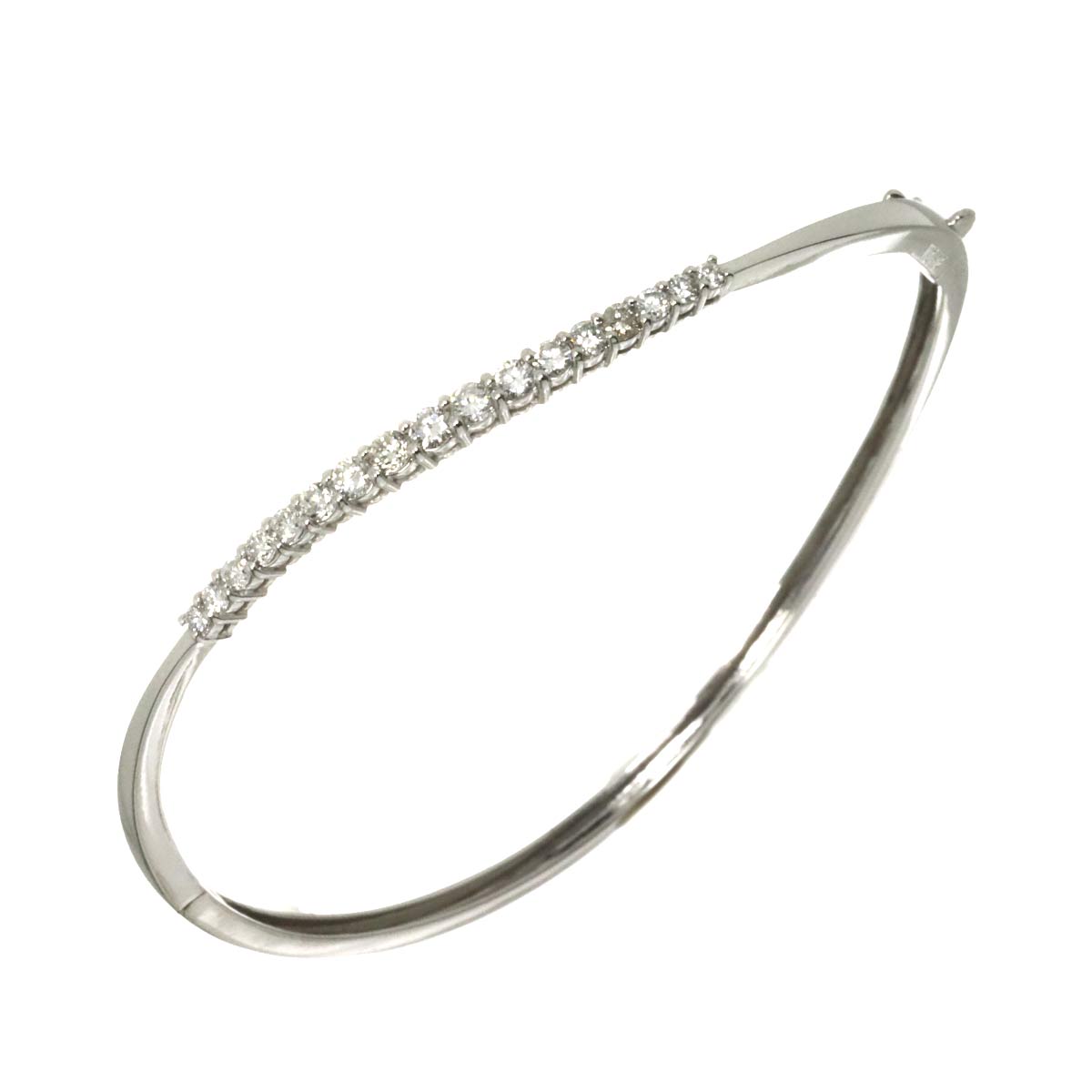 Diamond 0.74ct Bracelet 18K K18 WG White Gold 750