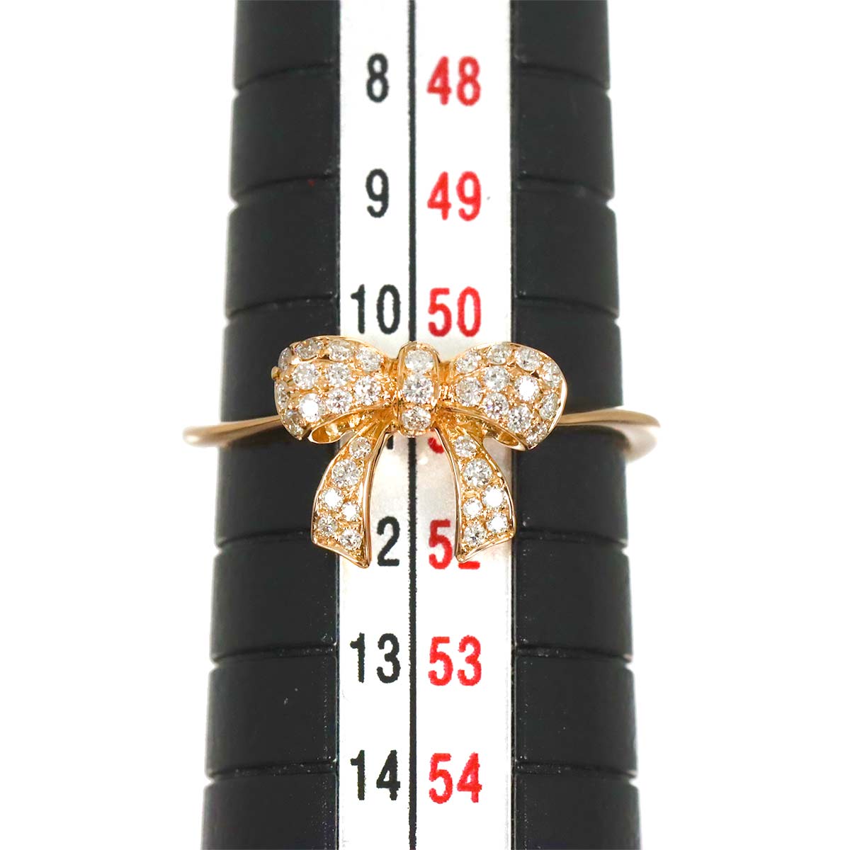 Diamond 0.20ct Ring 18K PG Pink Gold 750 Size5.25-5.5(US)