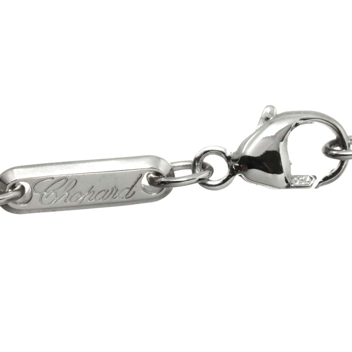 Happy Diamond Heart Necklace 18K White Gold 750