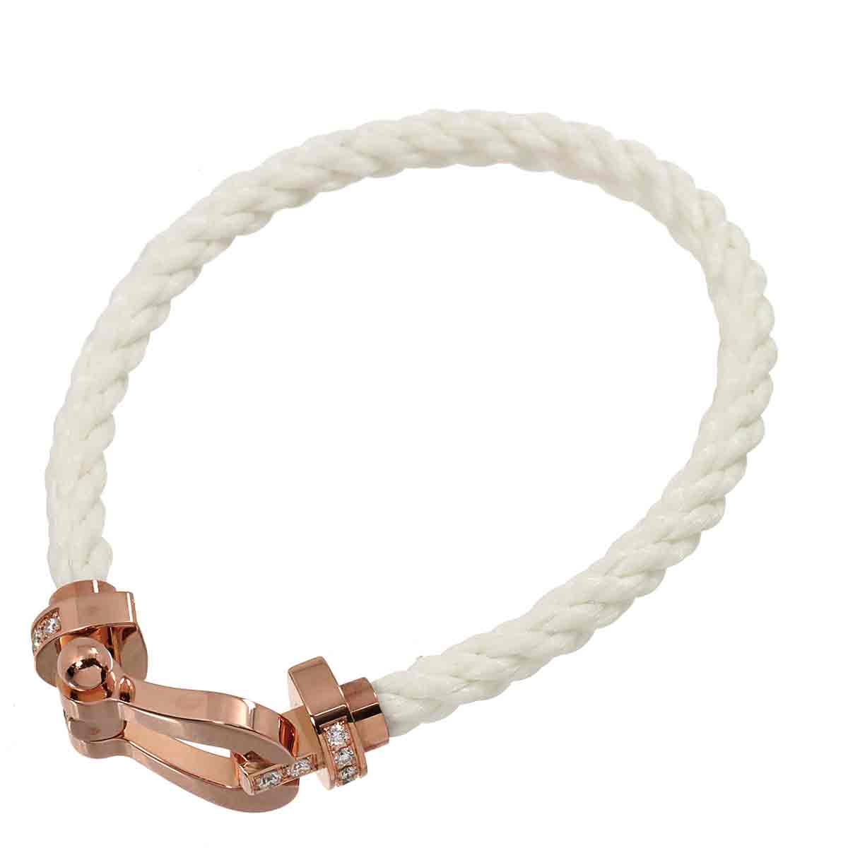 Force 10 LM Half Diamond Bracelet 18K PG 750 Steel size15