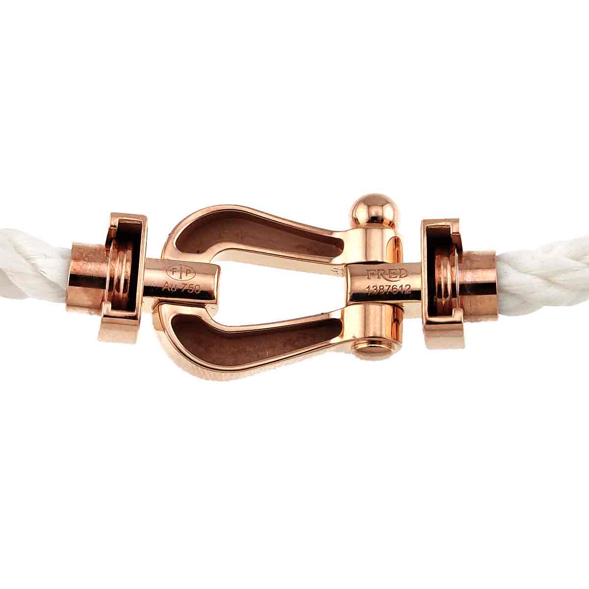 Force 10 LM Half Diamond Bracelet 18K PG 750 Steel size15