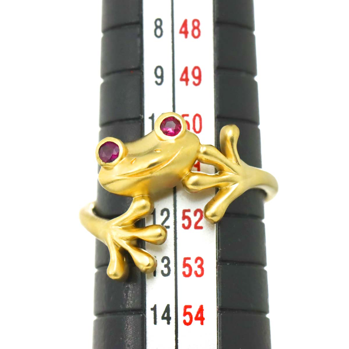 Ruby 0.08ct  Ring 18K Yellow Gold 750 5.5-5.75(US)