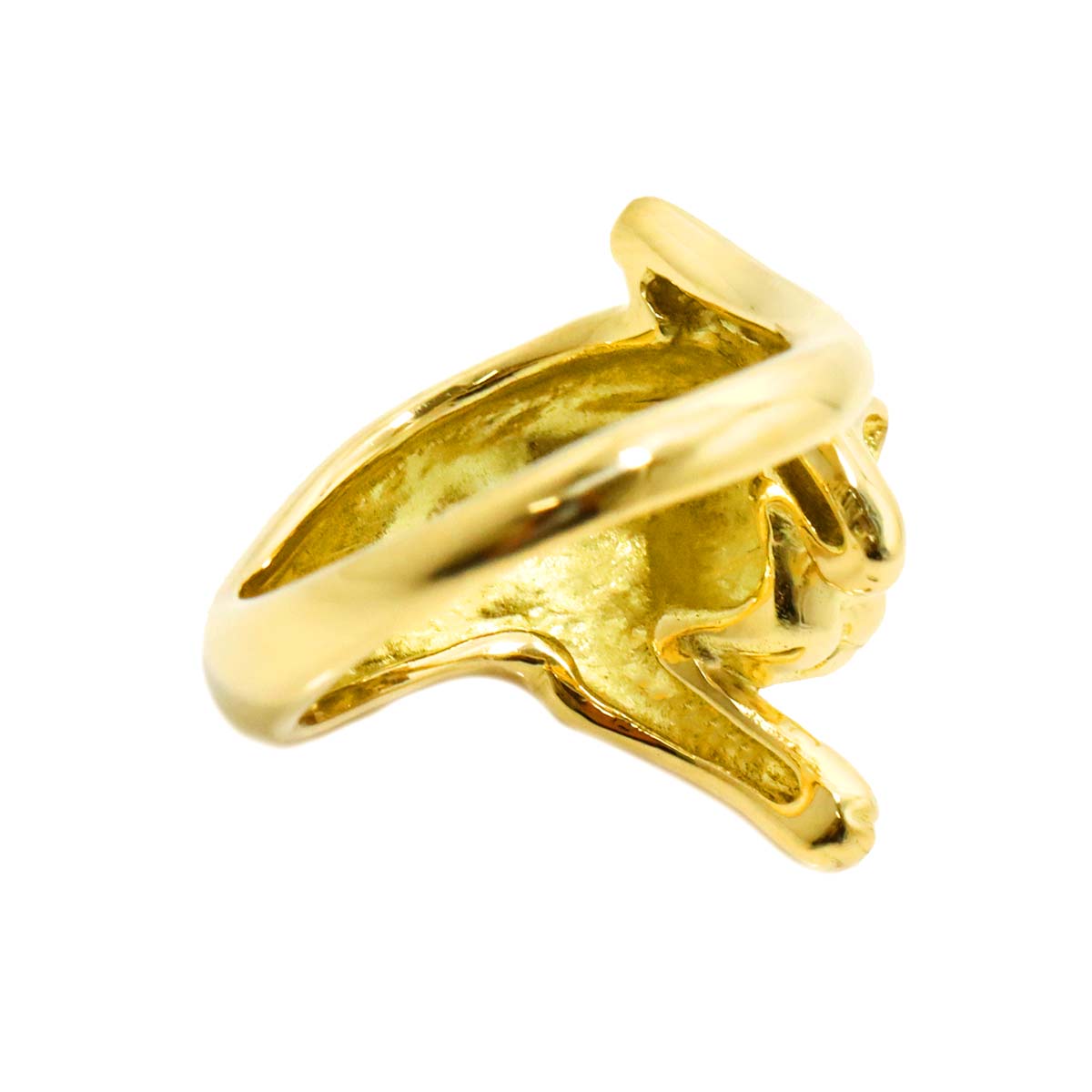 Ring 18K K18 YG Yellow Gold 750 size5-5.25(US)