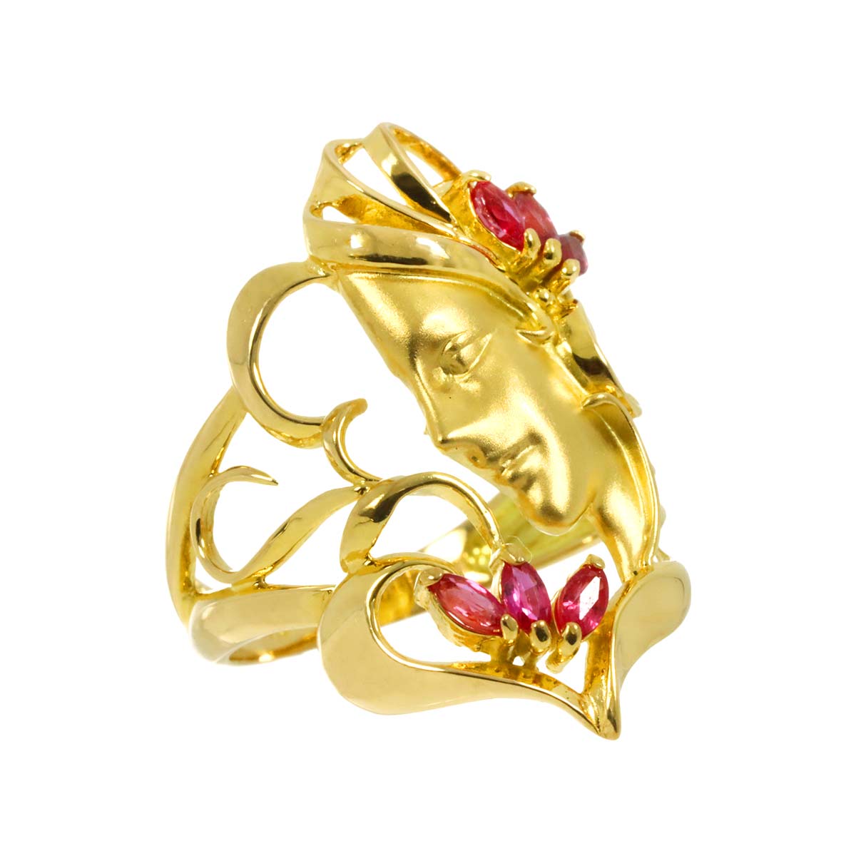 Ruby Ring 18K YG size4.75-5(US)