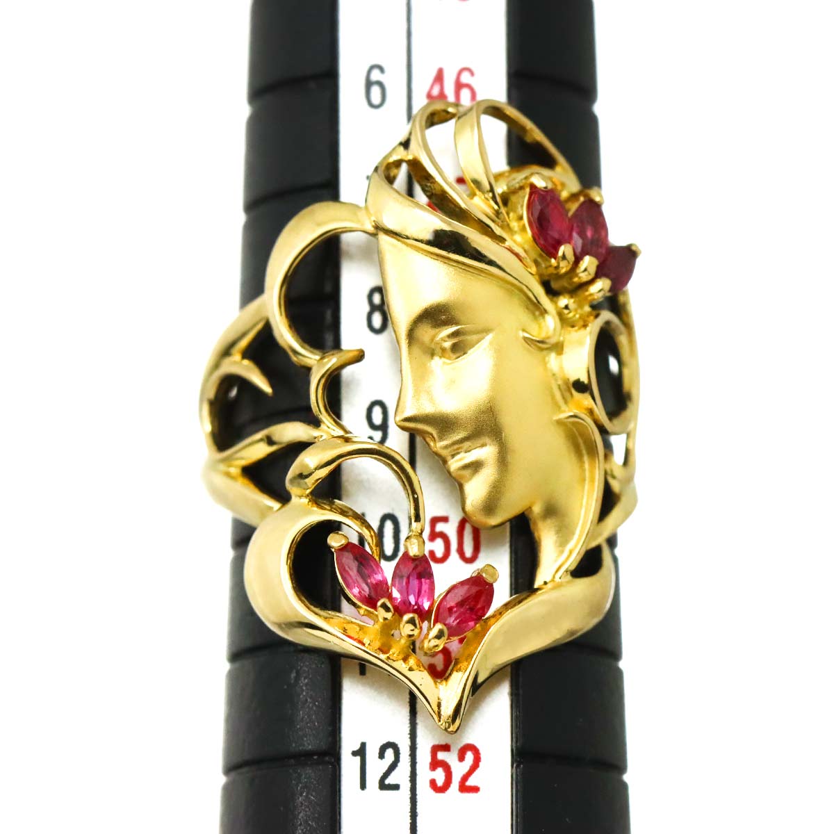 Ruby Ring 18K YG size4.75-5(US)