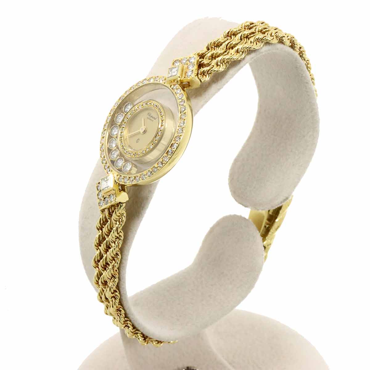 Chopard Happy Diamond Quartz 750 Yellow Gold Ladies Watch