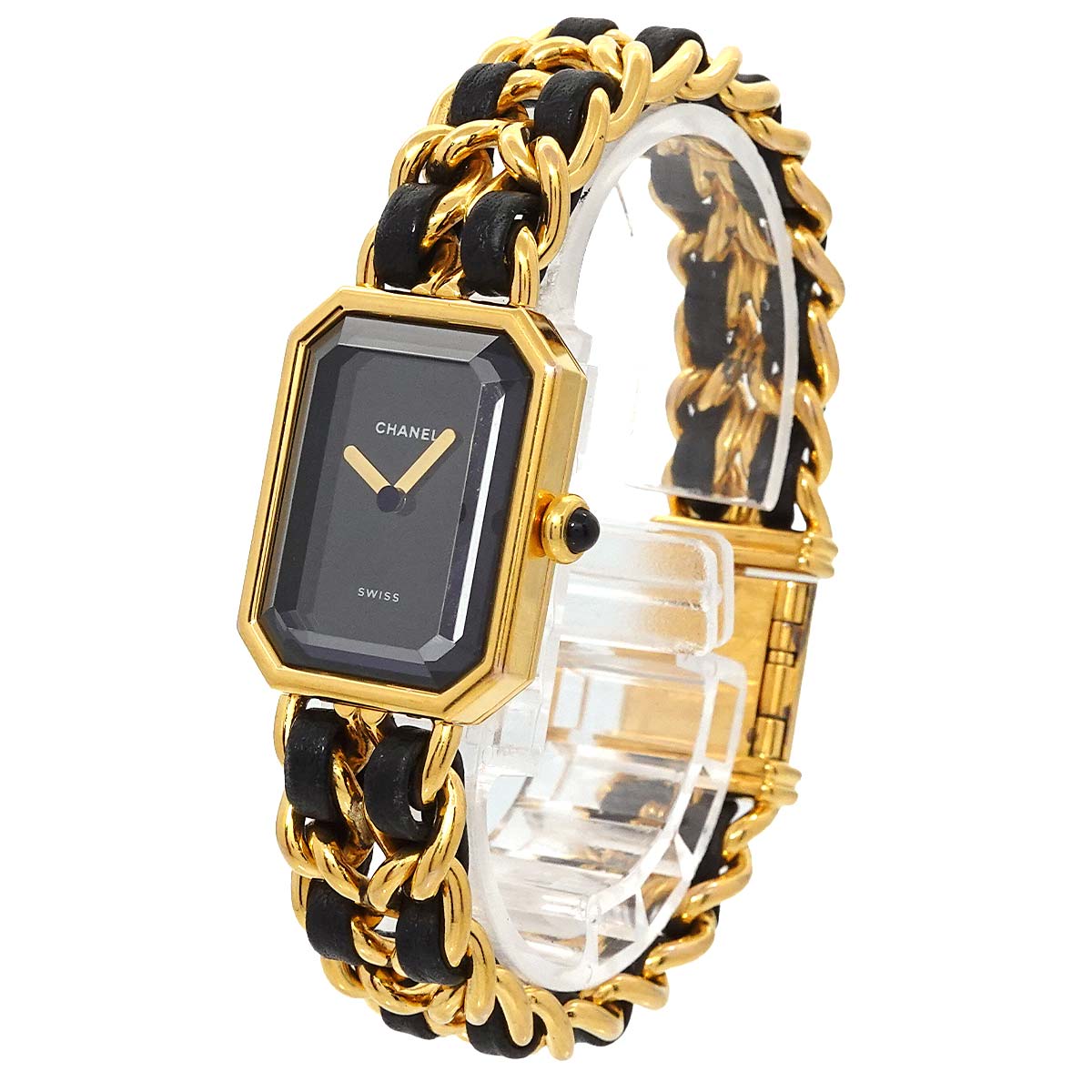 Premiere Size L H0001 Vintage Quartz Black Dial Ladies Watch