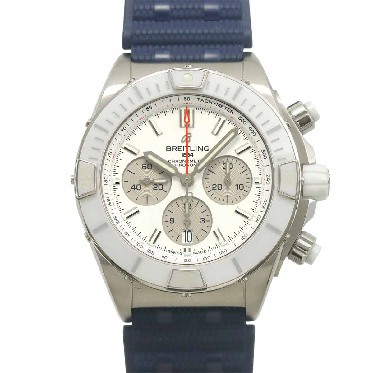 SuperChronomat B01 AB0136 White Dial Mens Watch