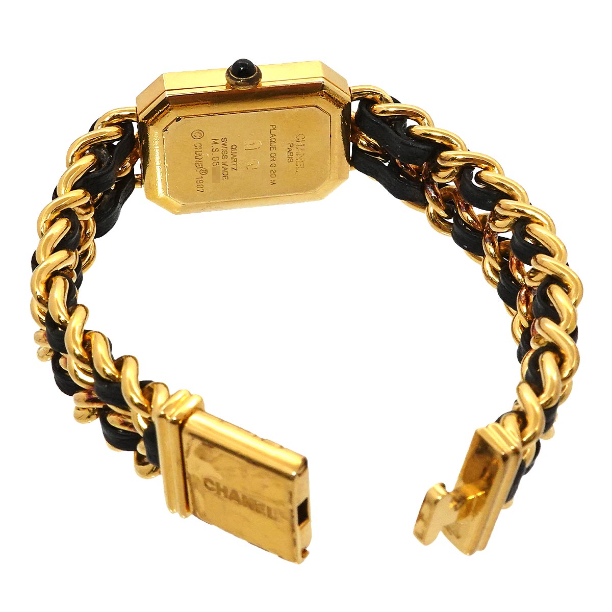 Premiere Size L H0001 Vintage Quartz Black Dial Ladies Watch