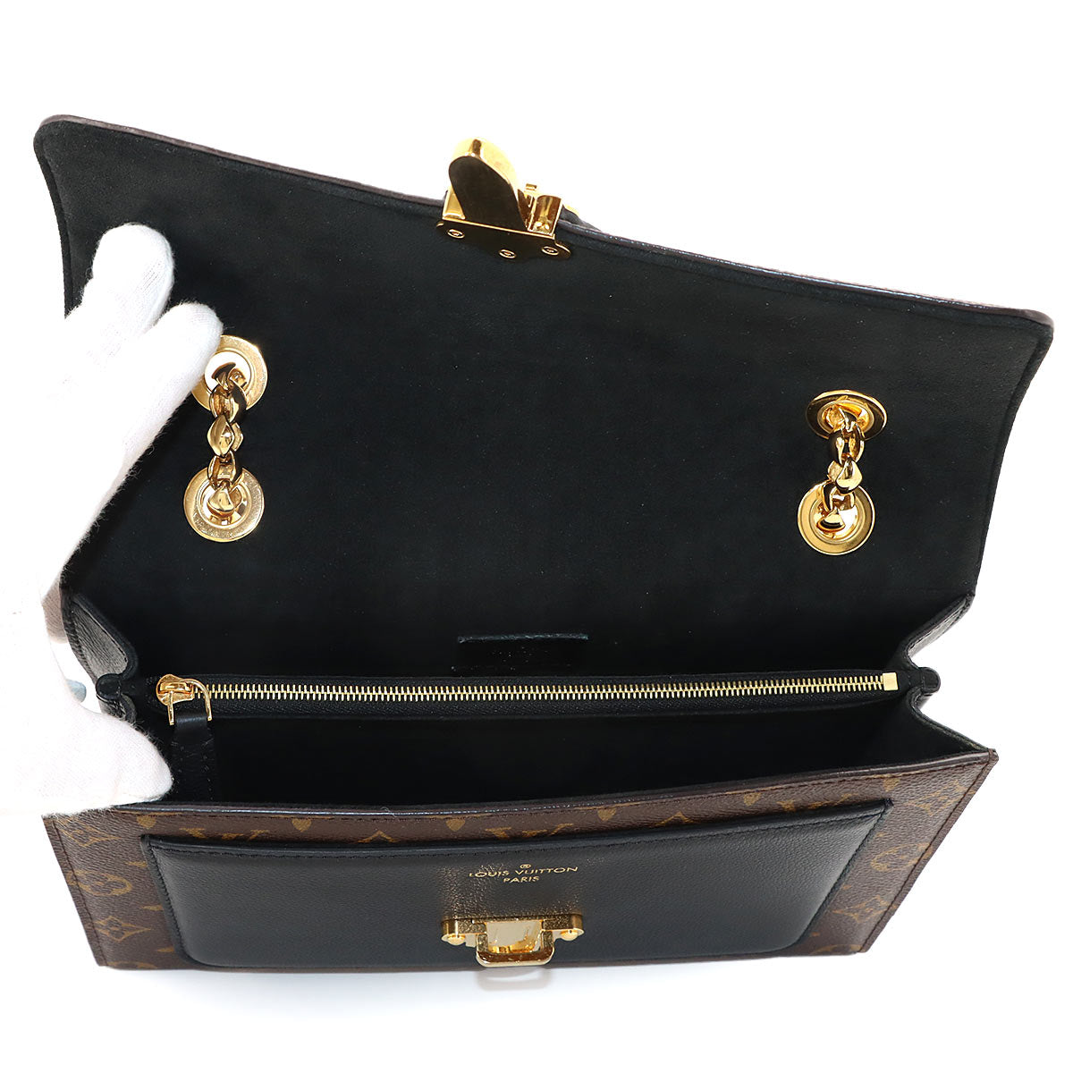 Monogram Victoire Shoulder Bag Leather Noir M41730