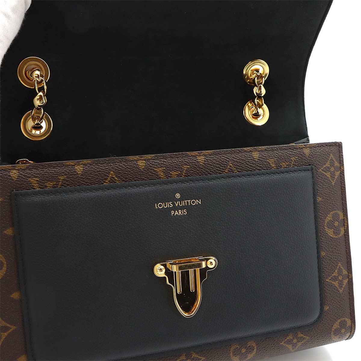 Monogram Victoire Shoulder Bag Leather Noir M41730