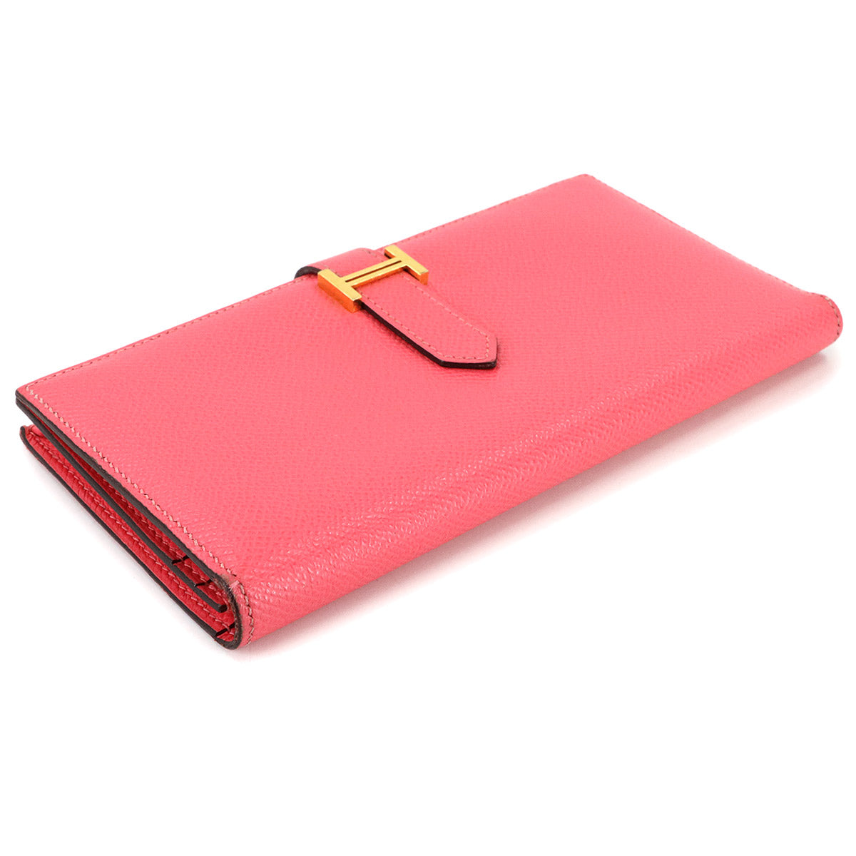 Bearn Souffle Long Wallet Veau Epsom Rose Azalee Purse