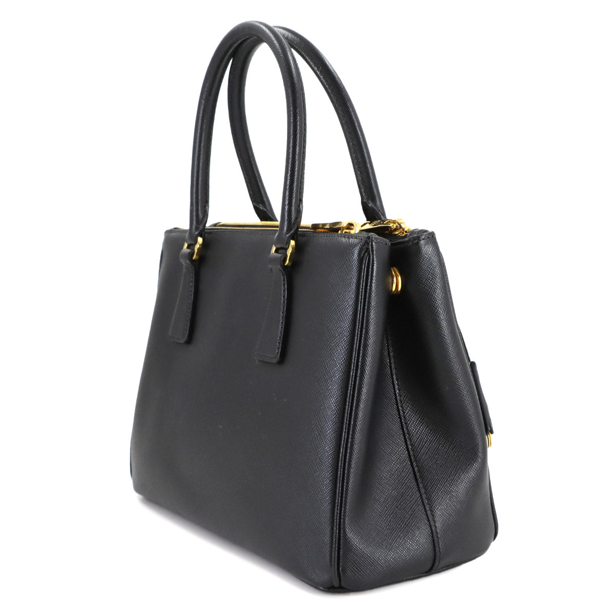 Galleria Medium Hand Shoulder Bag Saffiano Leather Black 1BA863