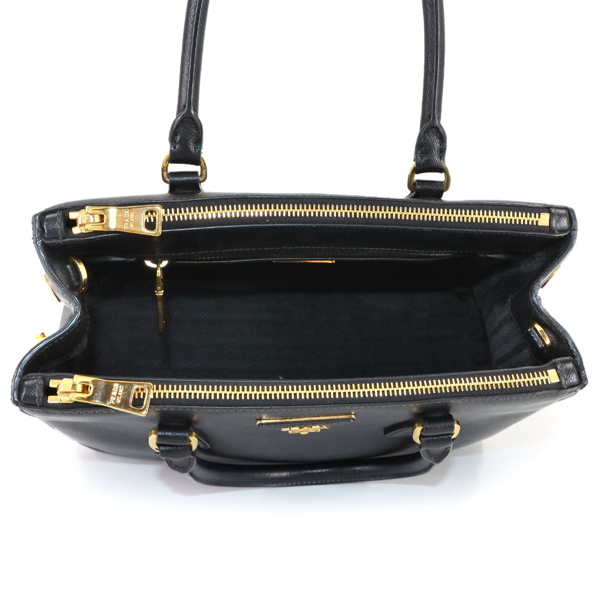 Galleria Medium Hand Shoulder Bag Saffiano Leather Black 1BA863