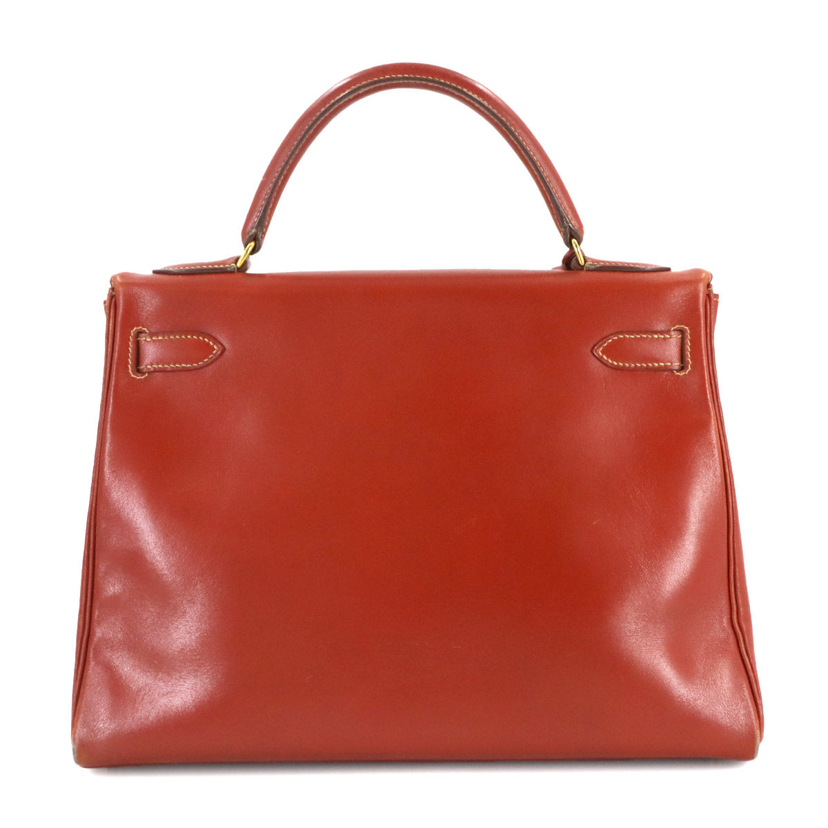 Kelly 32 Box Calf Brick Hand Shoulder Bag Purse