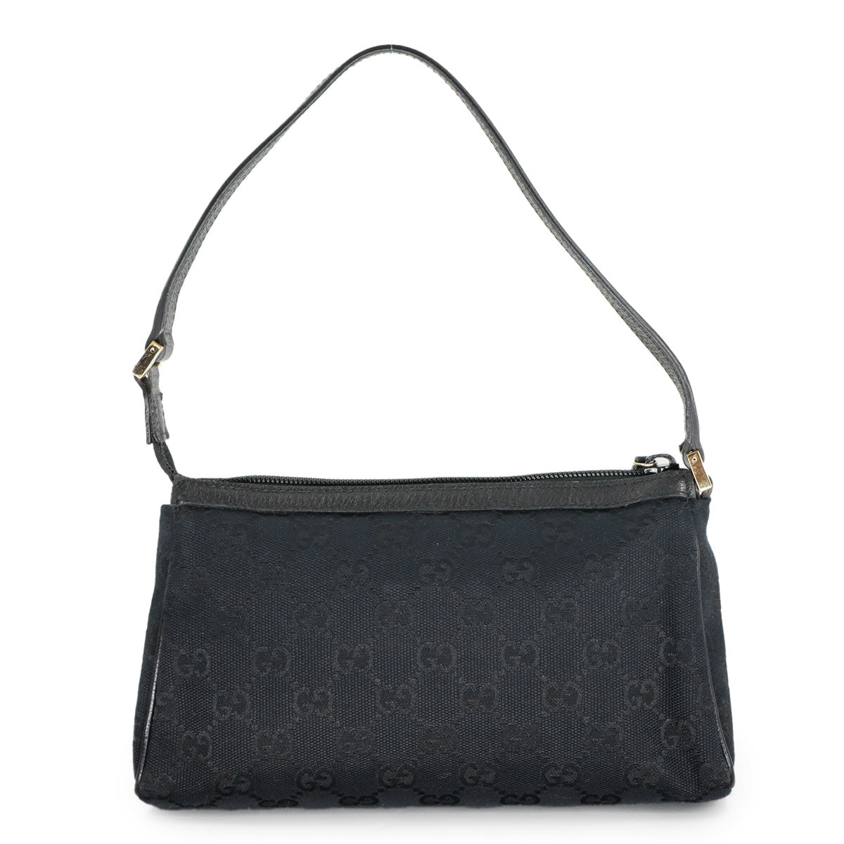 GG Canvas Hnad Bag Leather Black 145750 Purse