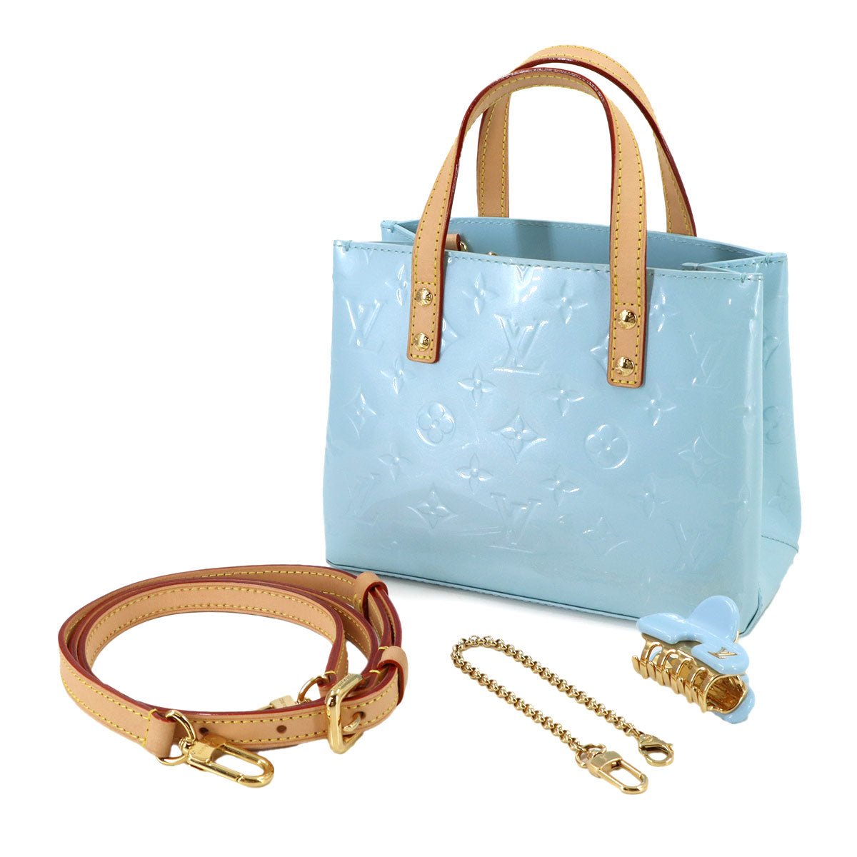LV Remix Vernis Reede PM Hand Shoulder Bag Blue M24144