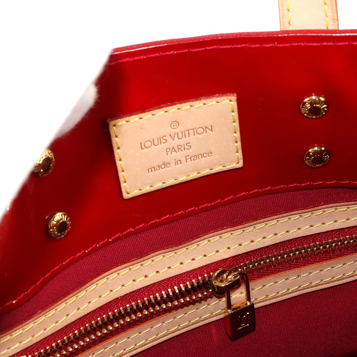Vernis Reede PM Hand Bag Leather Pomme D'amour Red M91990