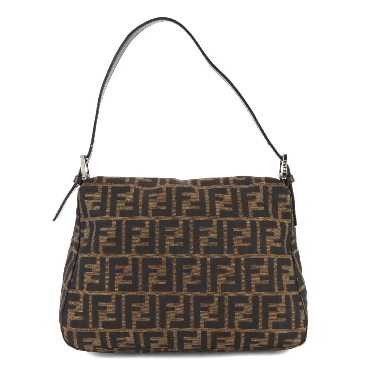 Zucca Mamma Baguette Shoulder Bag Canvas Leather Brown 26325