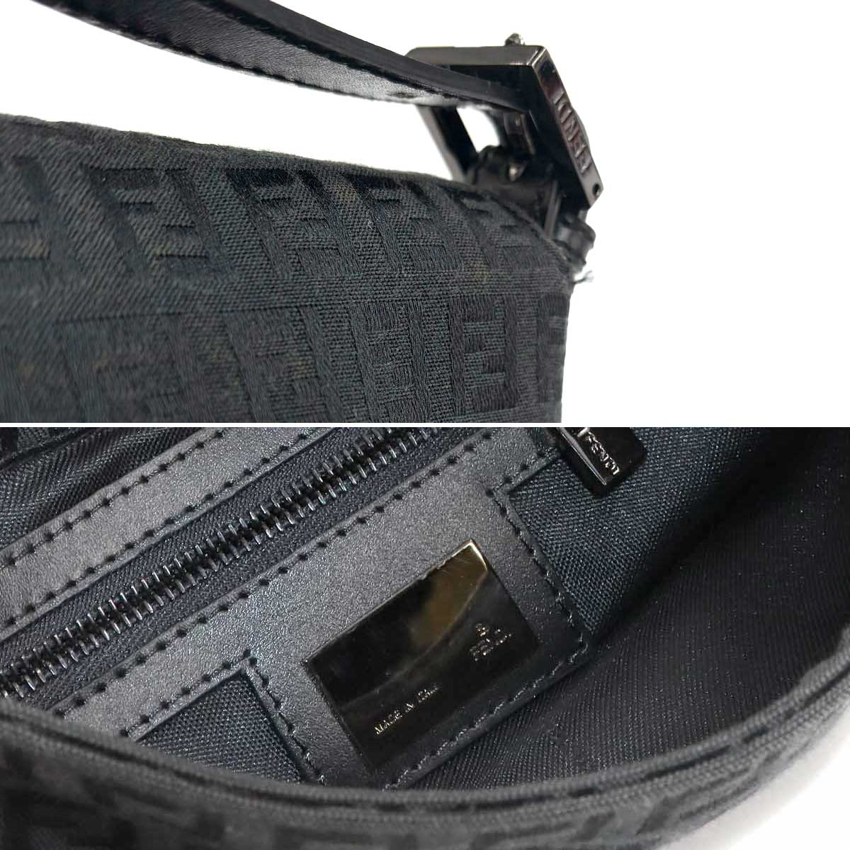 Zucchino Mamma Baguette Shoulder Bag Canvas Black 8BR001