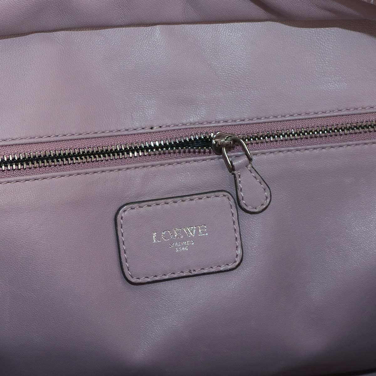 Amazona 36 Hand Bag Leather Pink Purple Anagram Purse