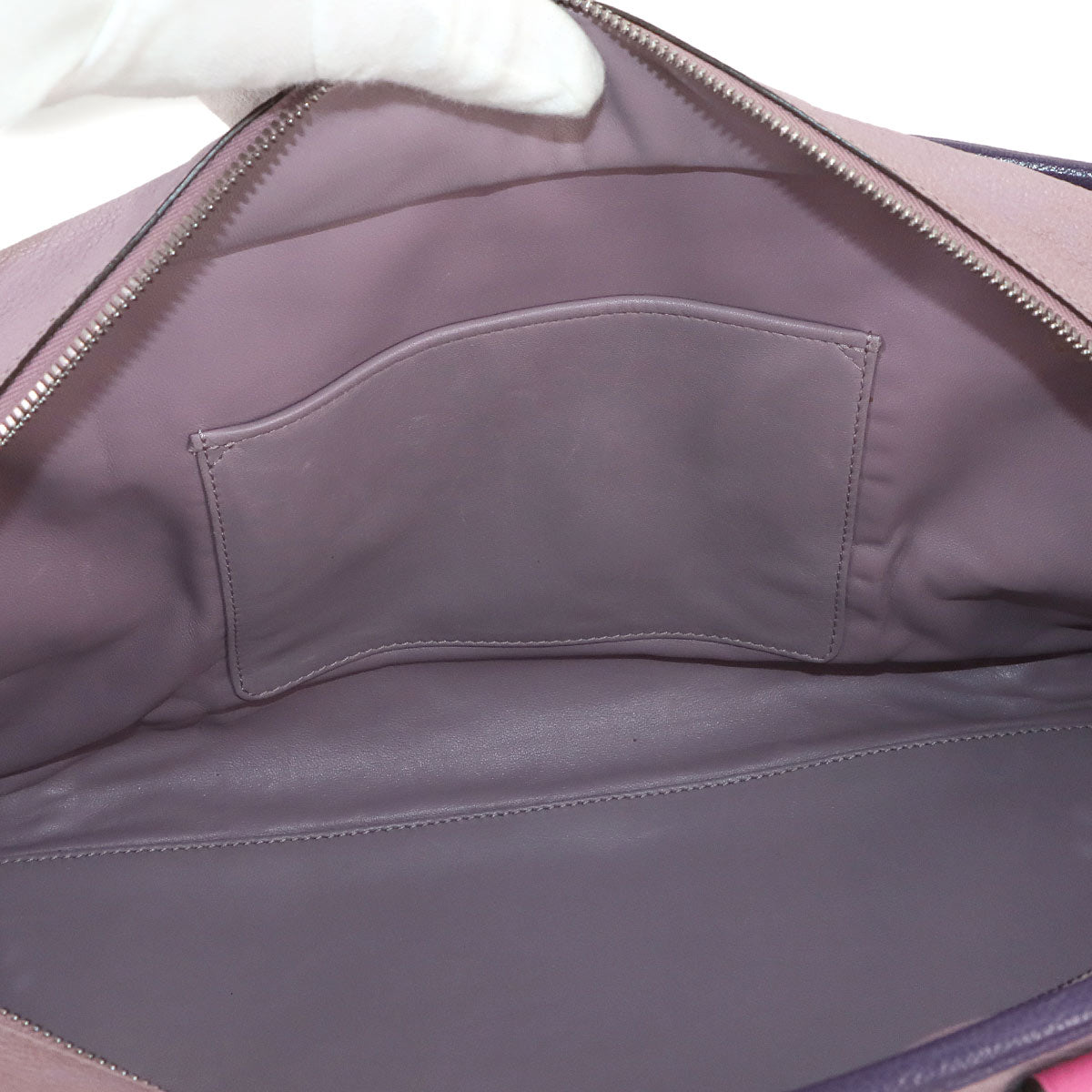 Amazona 36 Hand Bag Leather Pink Purple Anagram Purse