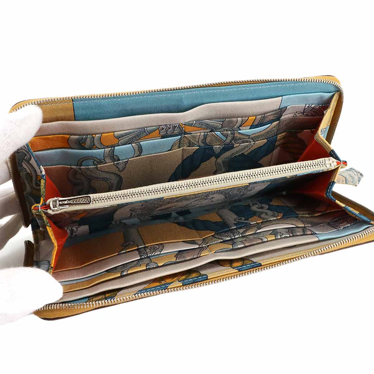 Azapp Long Silkin Long Wallet Epsom Carmel Purse