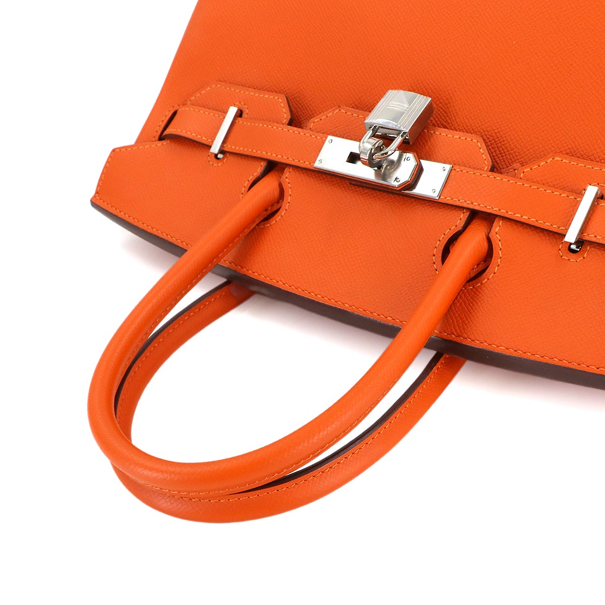 Birkin 30 Hand Bag Epsom Feu Orange