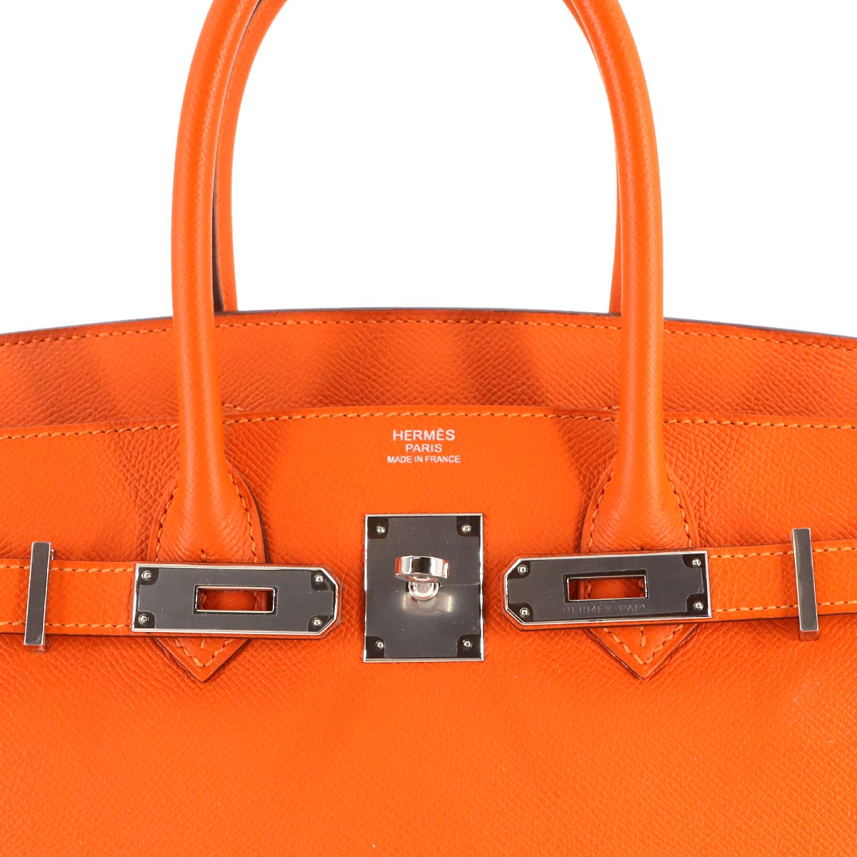Birkin 30 Hand Bag Epsom Feu Orange