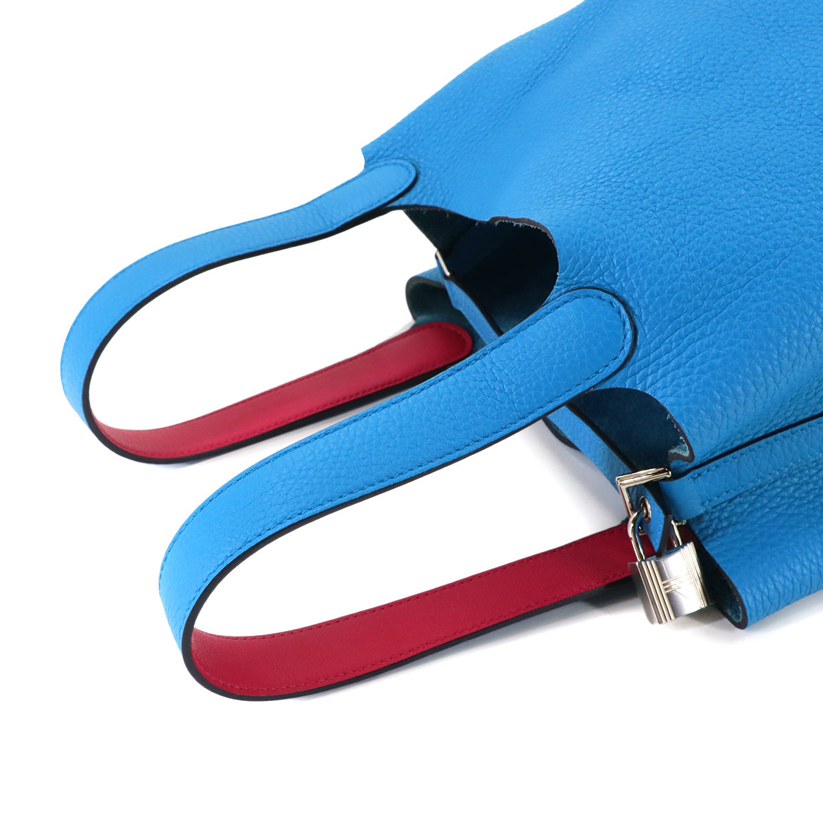 Picotin Lock Eclat MM Hand Bag Traurillon Clemence Blue Fride