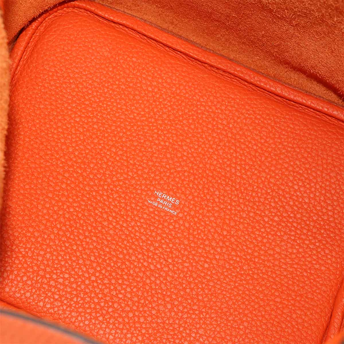 Picotin Lock MM Hand Bag Taurillon Clemence Feu Orange Purse
