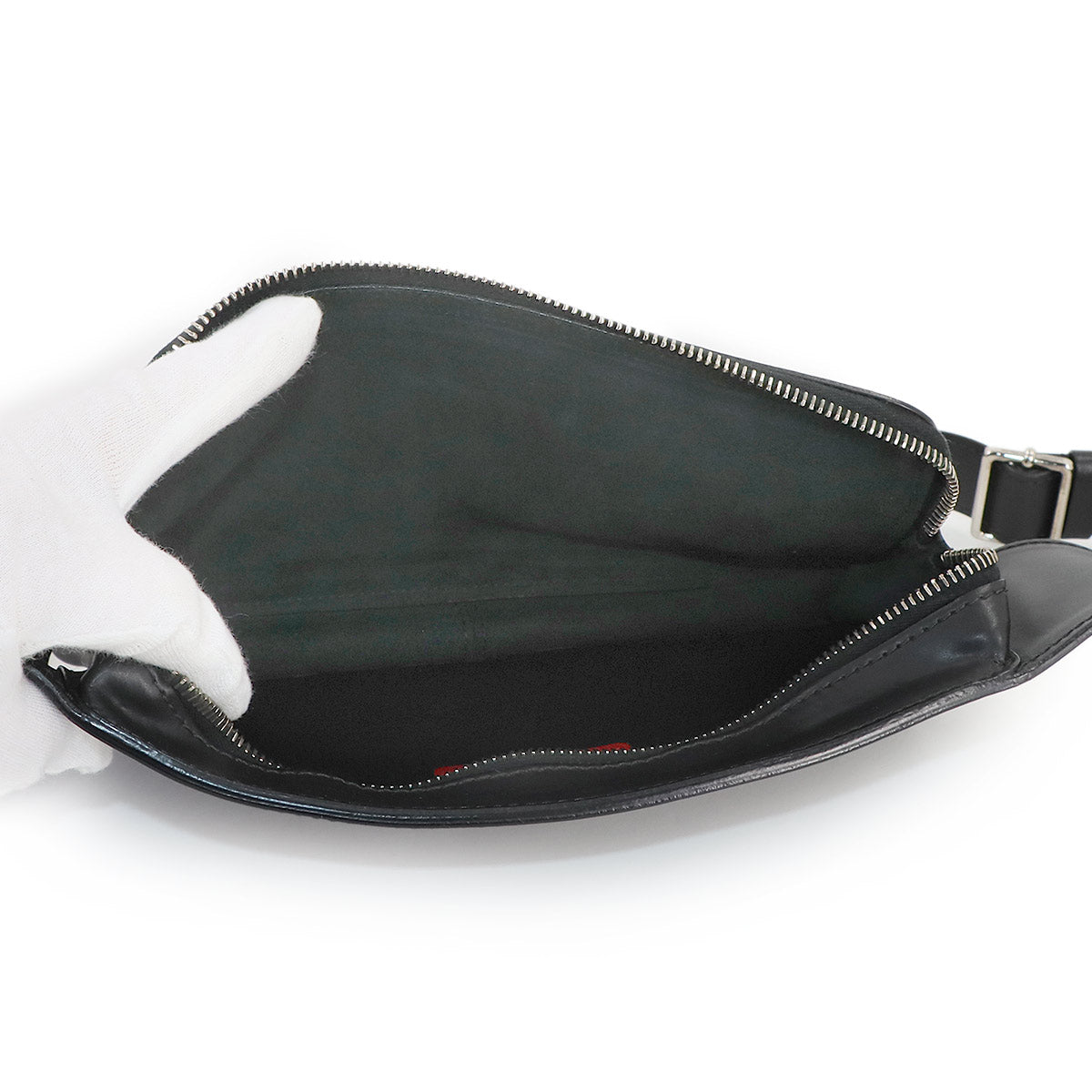 VLTN Logo Crossbody Bag Leather Black Purse