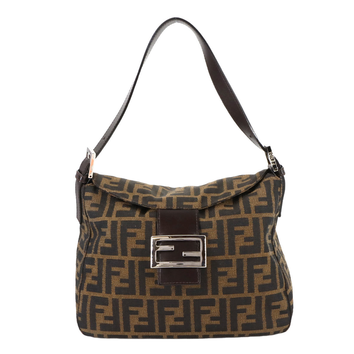 Zucca Mamma Baguette Shoulder Bag Canvas Leather Brown 264260