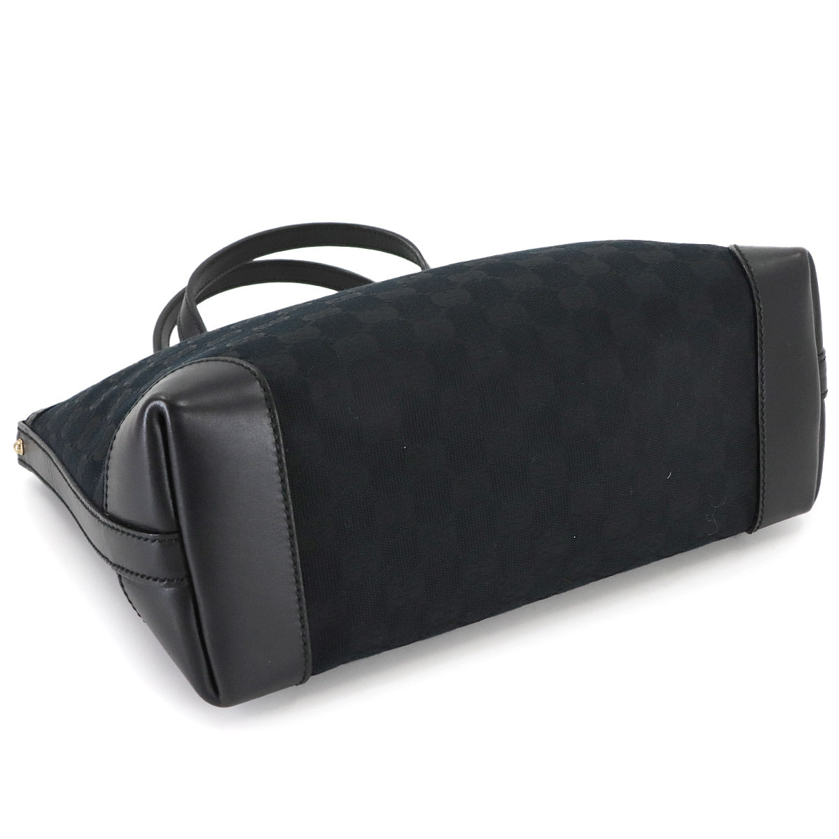 GG Canvas Tote Bag Leather Black 269878 Purse