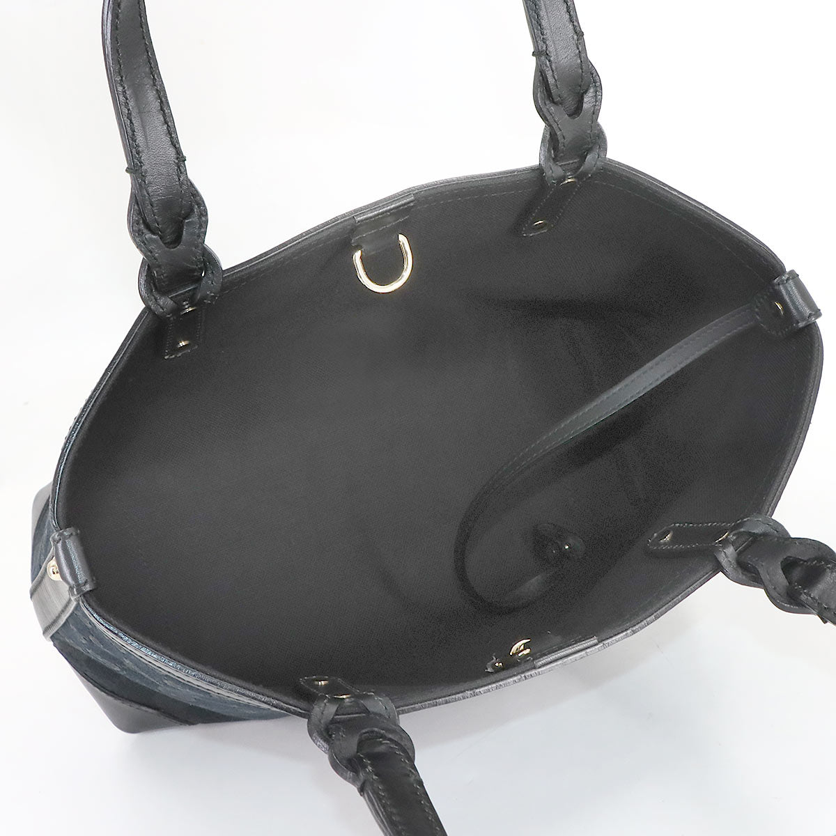 GG Canvas Tote Bag Leather Black 269878 Purse