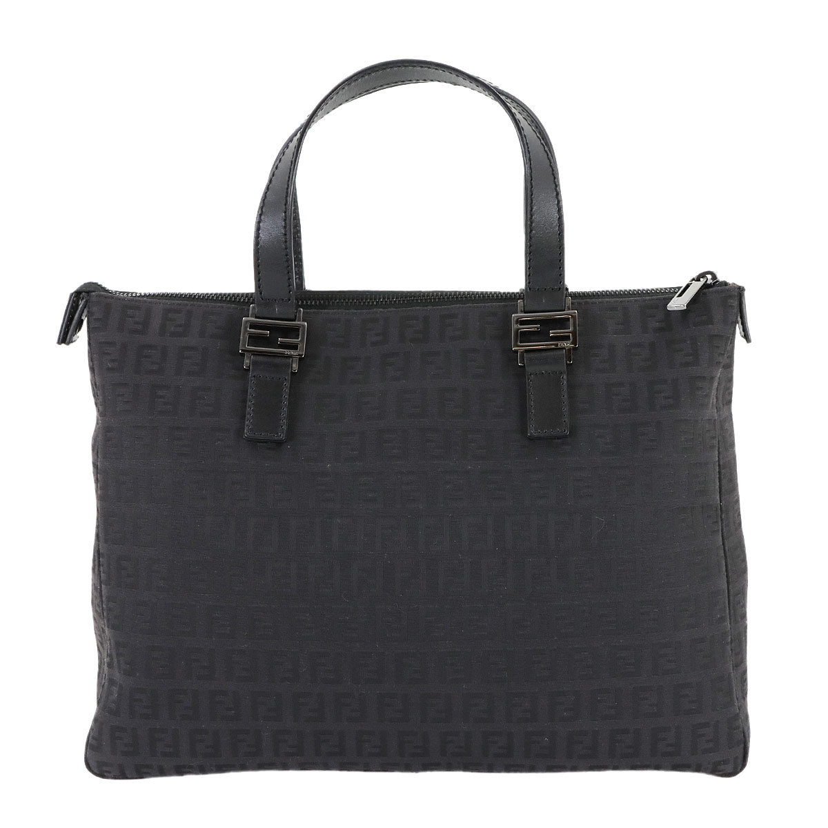 Zucchino Tote Bag Canvas Leather Black 8BH138 Purse