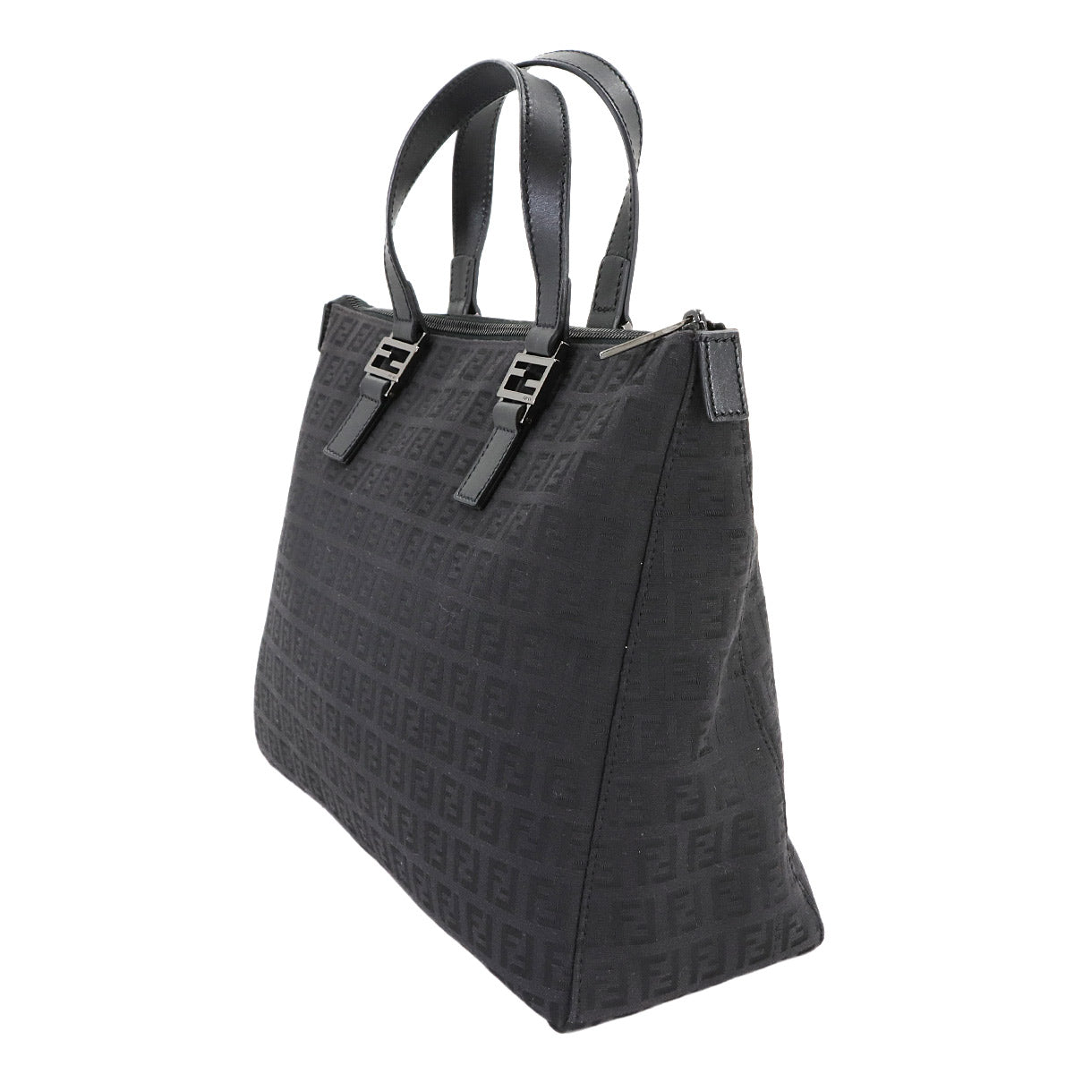 Zucchino Tote Bag Canvas Leather Black 8BH138 Purse