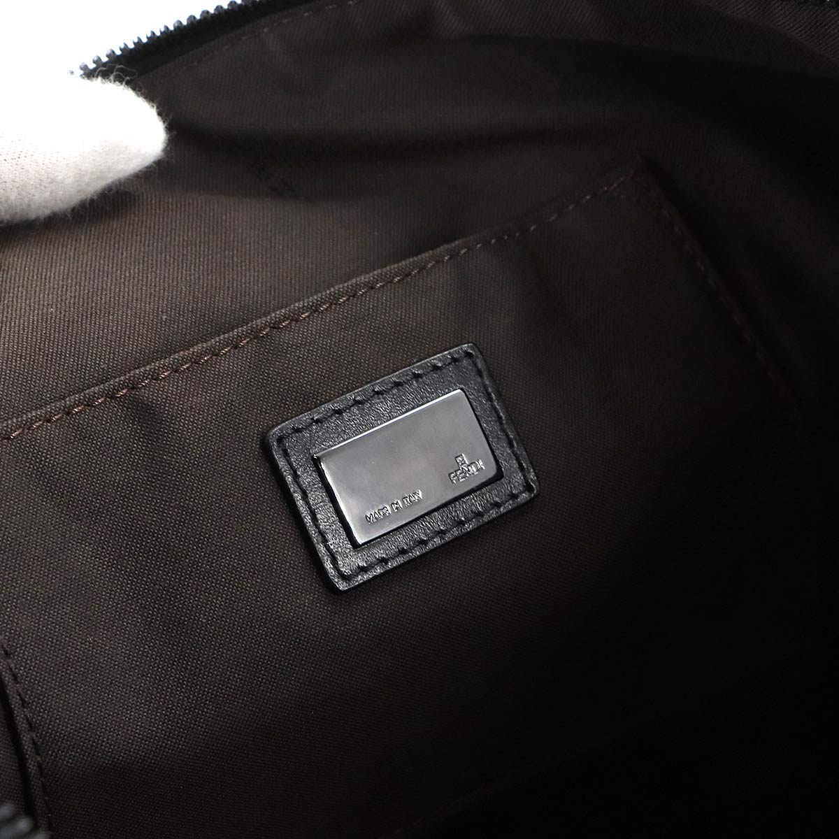 Zucchino Tote Bag Canvas Leather Black 8BH138 Purse